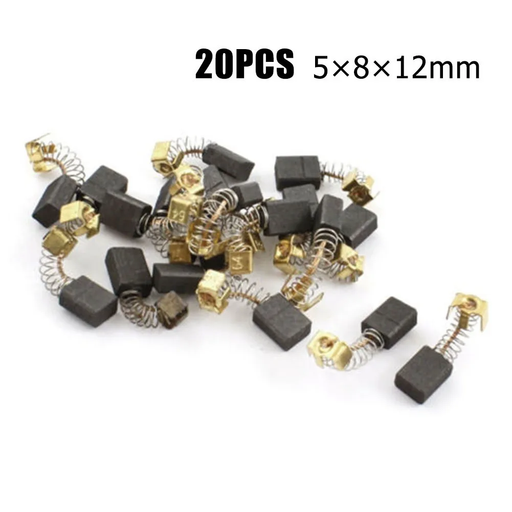 

20pcs Carbon Brushes 5x8x12mm Electric Motor For CB57 CB64 CB75 CB85 191627-8 191956-9 Metal Carbon Brushes High Quality