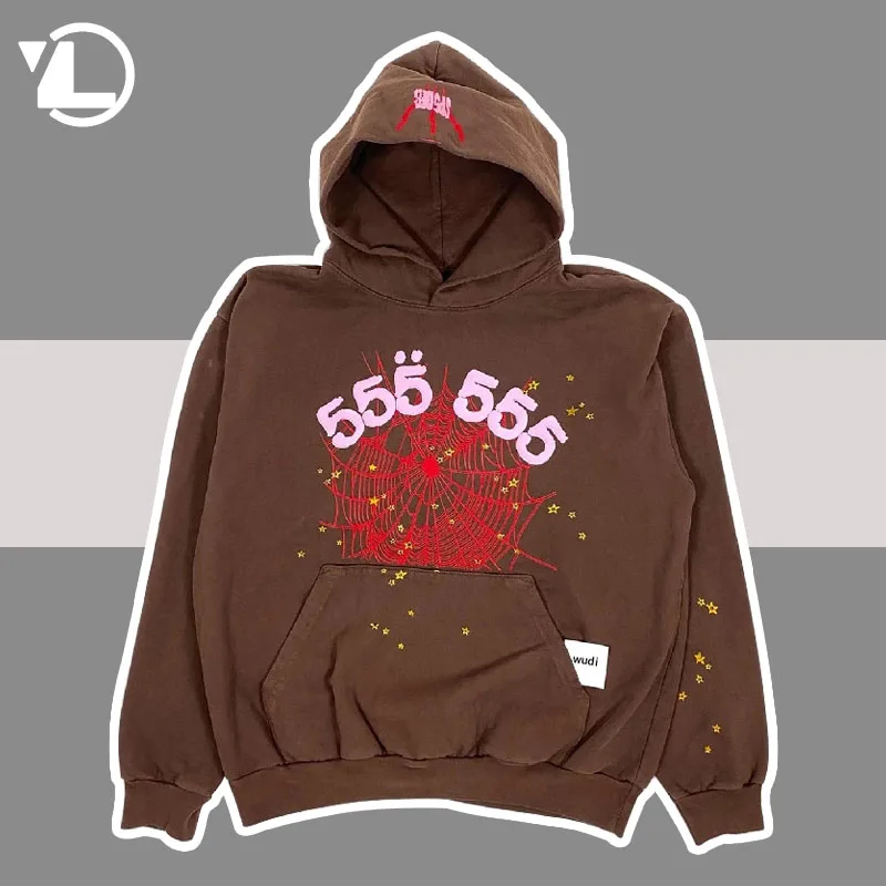 

Young Thug Sp5der 555555 Hoodies Men Women 1:1 Top Quality Foaming Printed Sweatshirts Hip Hop Spider Web Pullover Hoodie Couple