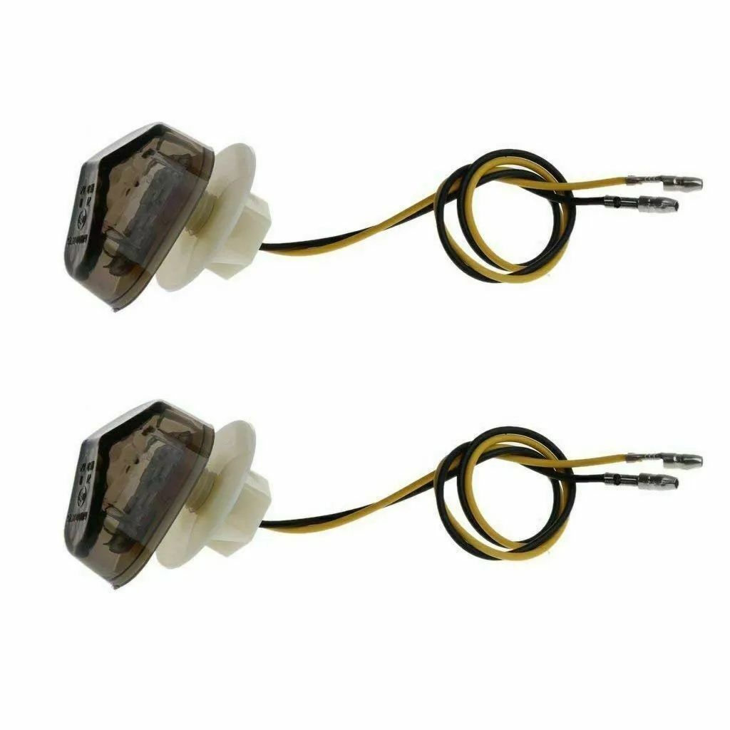 

Durable Practical Motorcycle Turn Signal Lights PVC Plastic Side Light Waterproof 1 Pair 12 LED 12 V Flush Mount