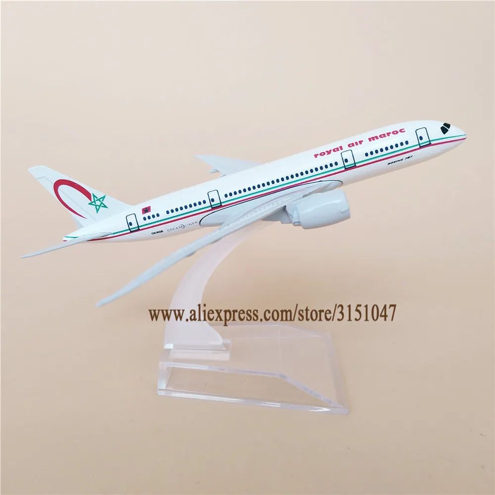 16cm Royal Air Maroc Airlines B787 Boeing 787 Airplane Model Plane Alloy Metal Aircraft Diecast Toy Kids Gift | Дом и сад