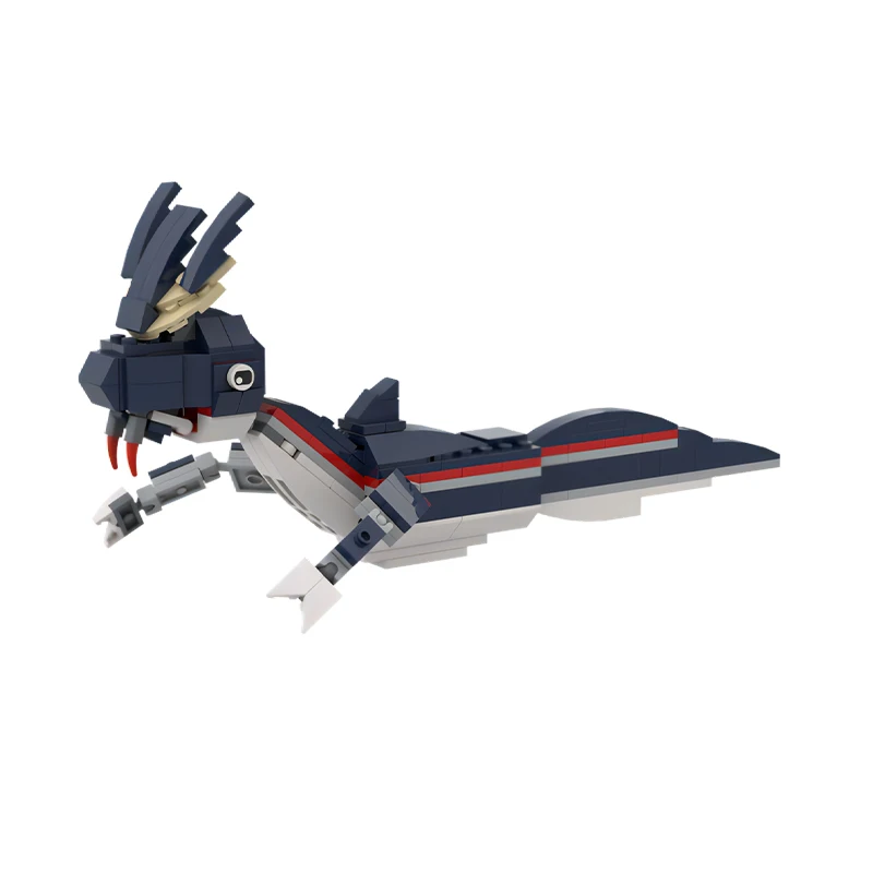 Фото Конструктор MOC Subnautica: Монстры глубоководья, Голодная акула, Строительные блоки, Детские развивающие игрушки, Подарок на день рождения №4