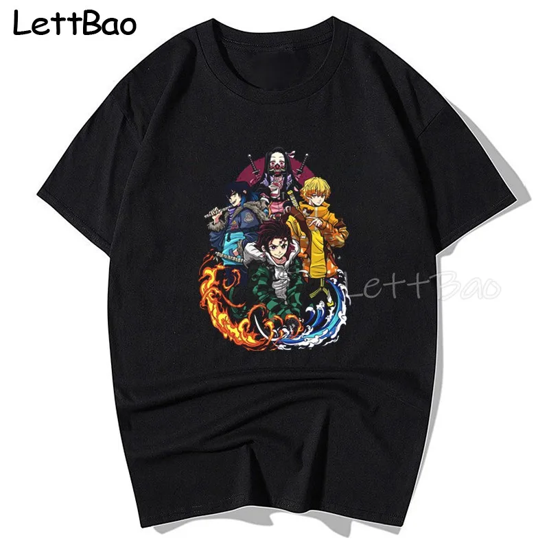 

Demon SLayer Epic Characters T Shirt Men's Manga Tops Funny Cartoon Anime Tee Unisex Manga Kawaii T-Shirt Cotton Camiseta Hombre
