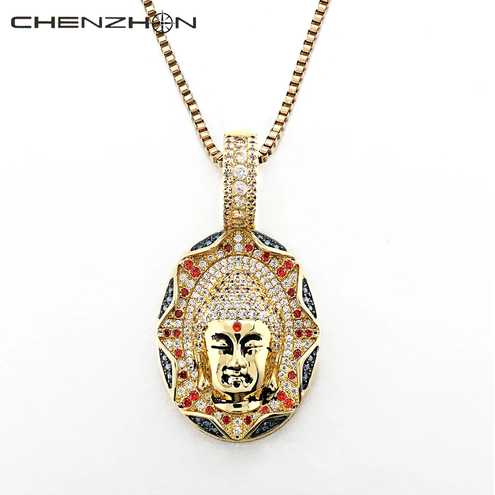 CHENZHON 925 Sterling Slver  Buddha Pendant Necklace  For Women Men Charms For Jewelry Making Authentic Jewelry