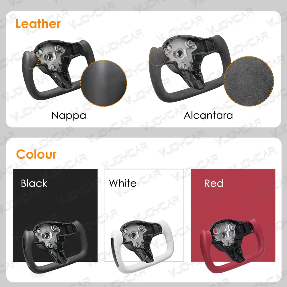 Рулевое колесо Vjoycar из углеродного волокна для Tesla Model 3 Y высокопроизводительный