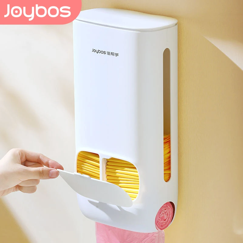 

JOYBOS Eco-Friendly Storage Box Plastic Garbage Bag Container Wall Mounted Rack Home Bathroom Kitchen Storage Room Accessories