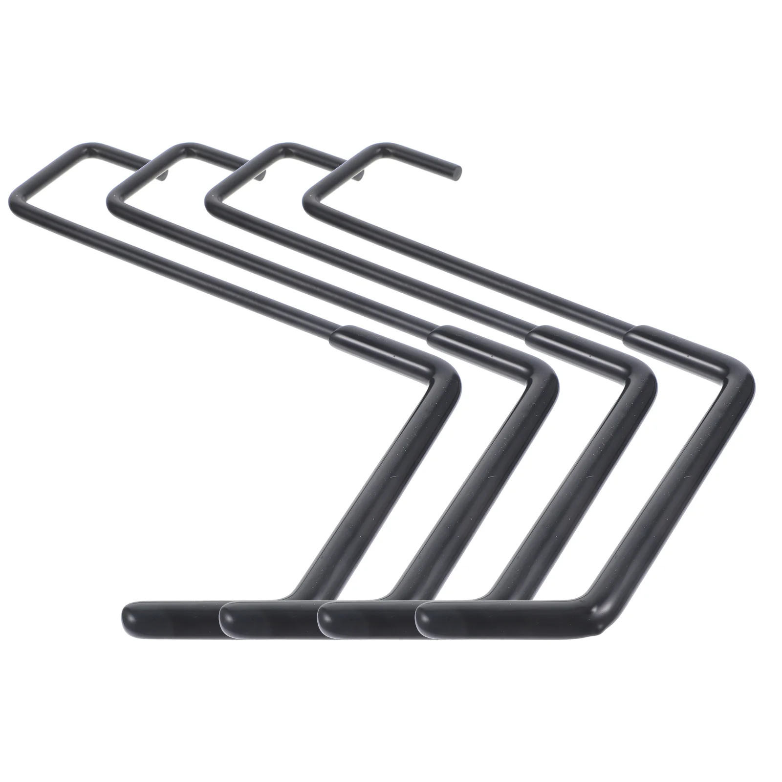 Organizers Garage Warehouse Garden Multi-purpose Nail-free Load-bearing Storage Hook Large 4pcs Black Slatwall Hooks Ladder