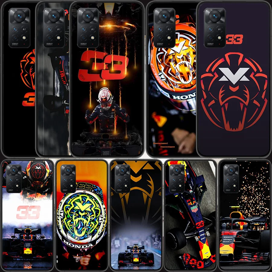 

F1 Racer 33 Number Phone Case For Xiaomi Redmi K40 Pro 10 Prime 10A 10C 10X 9 9A 9C 9T 8 8A 7 7A 6 6A S2 K30 K20 Cover Shell Coq