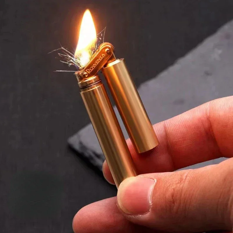 Новая латунная керосиновая креативная зажигалка с двойной палочкой