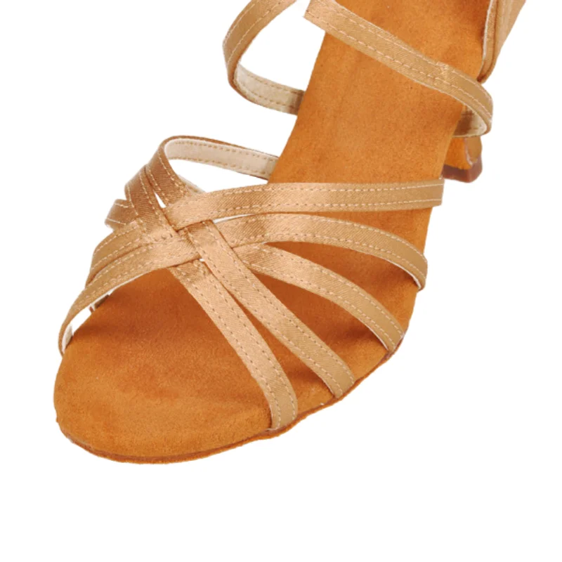 Women Latin Dance Shoes Girls Tango Ballroom Soft Bottom Dance Shoes Ladies Practice Latin Salsa High Heeled 5.5/7.5/ 8.5CM