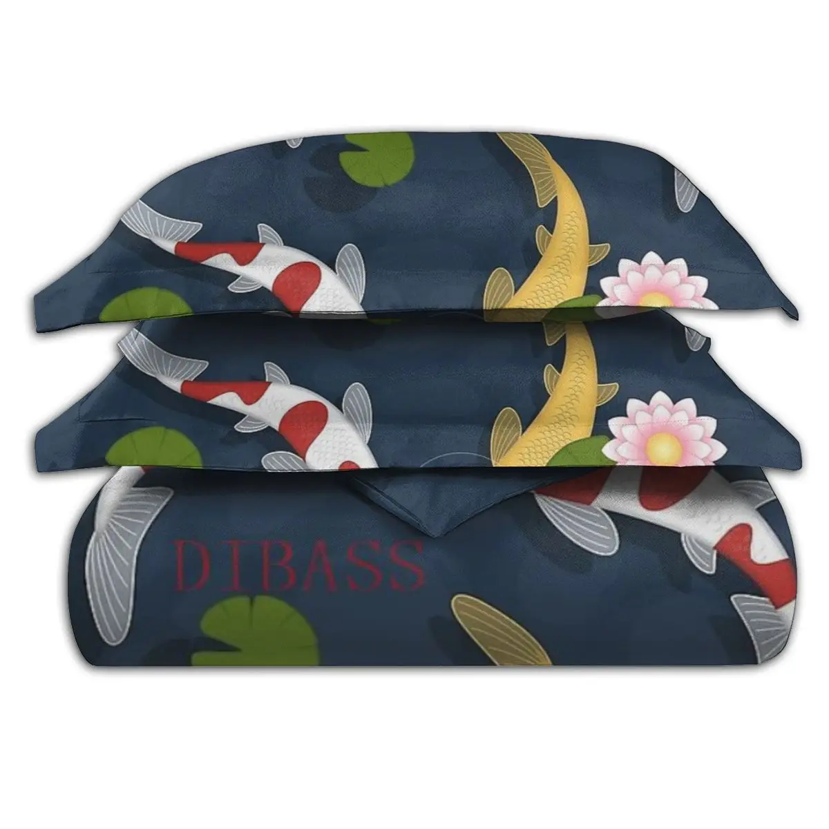 Японское мягкое одеяло в виде рыбьего пруда с 2 наволочками и застежкой-молнией |