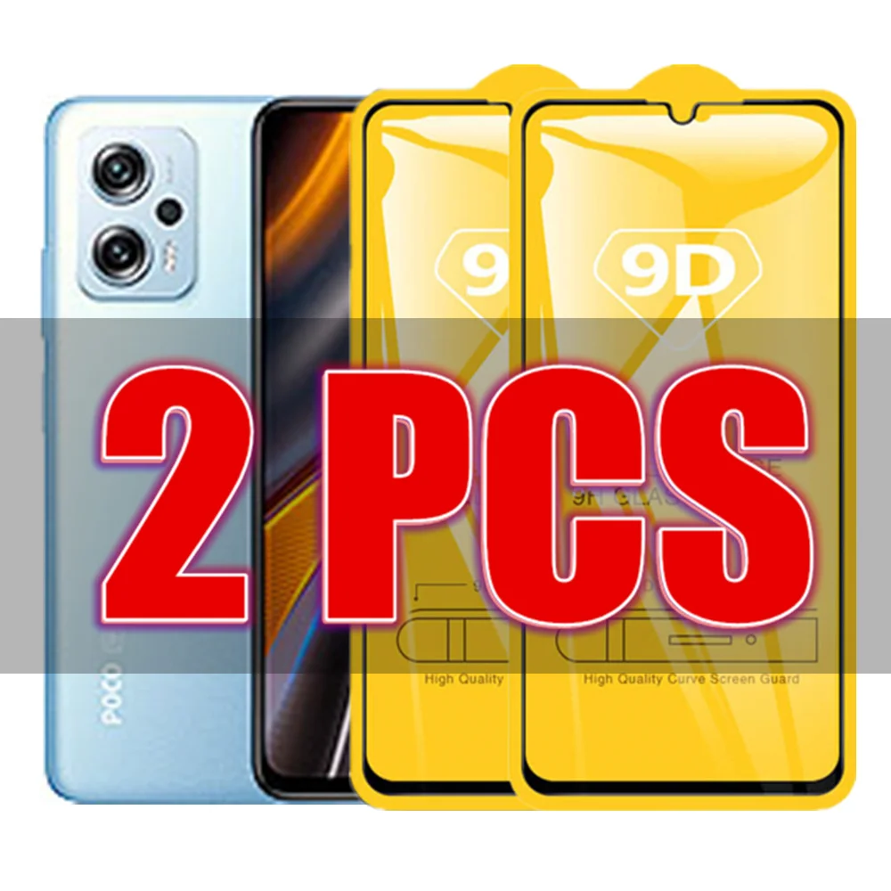 

2 шт., защитное стекло 9D для Xiaomi Poco X4 GT, NFC