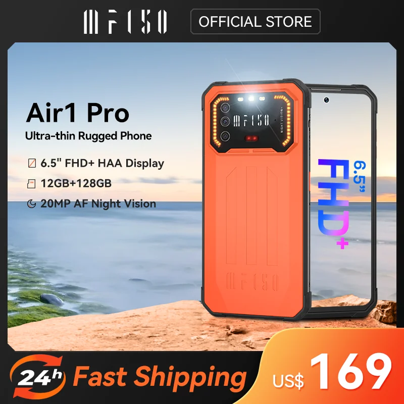 

IIIF150 Air1 Pro 6.5"FHD+ Display Rugged Phone IP68/IP69K 6+128GB 48MP Infrared Night Vision NFC Android 12 smartphone