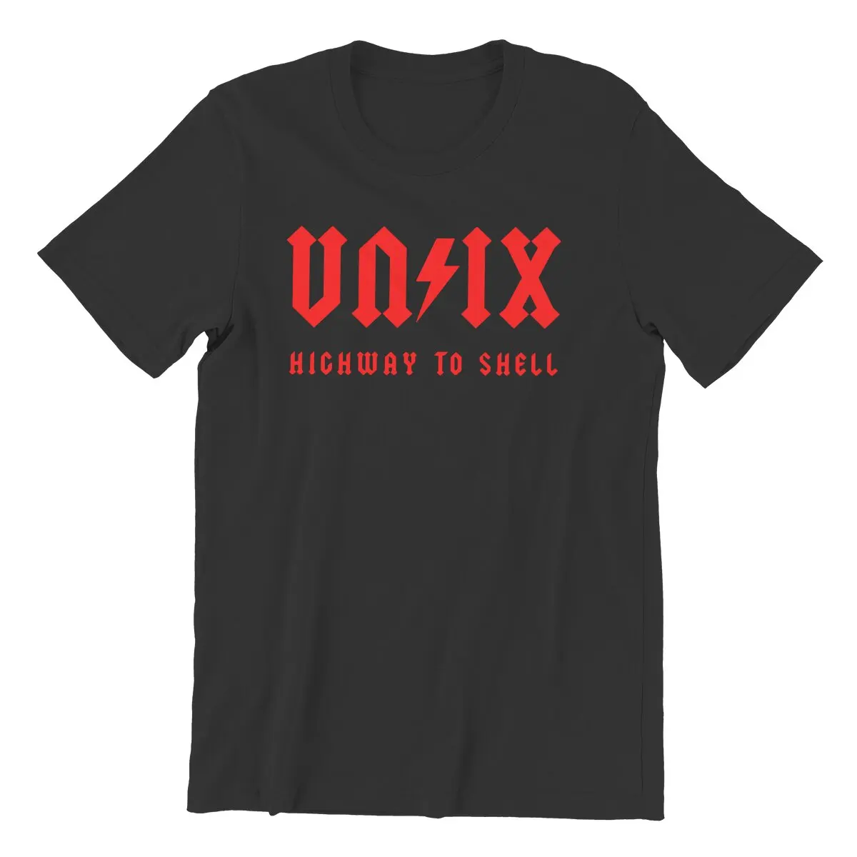 

Unix­ Highway to Shell T-Shirts Men Flash Spark Cool 100% Cotton Tee Shirt O Neck Short Sleeve T Shirt Unique Clothes