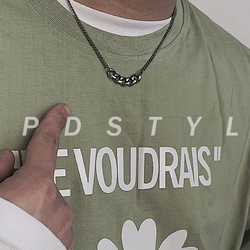 Ожерелье для мужчин в стиле хип-хоп Рок ожерелья из нержавеющей стали