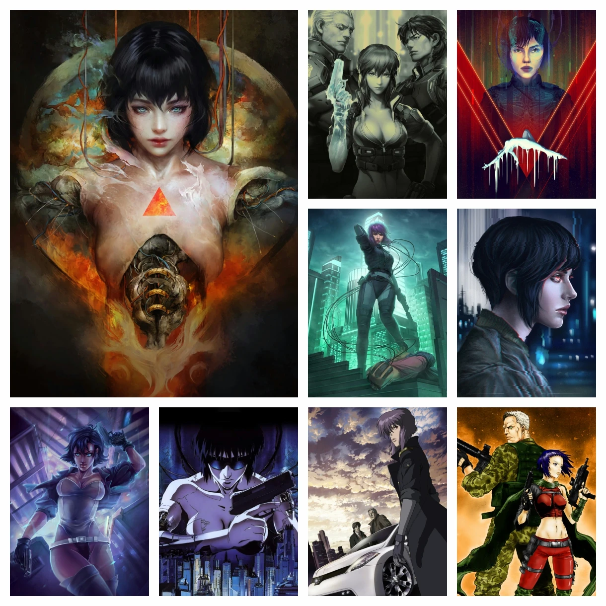 

Ghost In The Shell Anime Painting Diamond Embroidery Kits Japanese Cartoon Wall Art Cross Stitch Picture Mosaic Craft Home Decor
