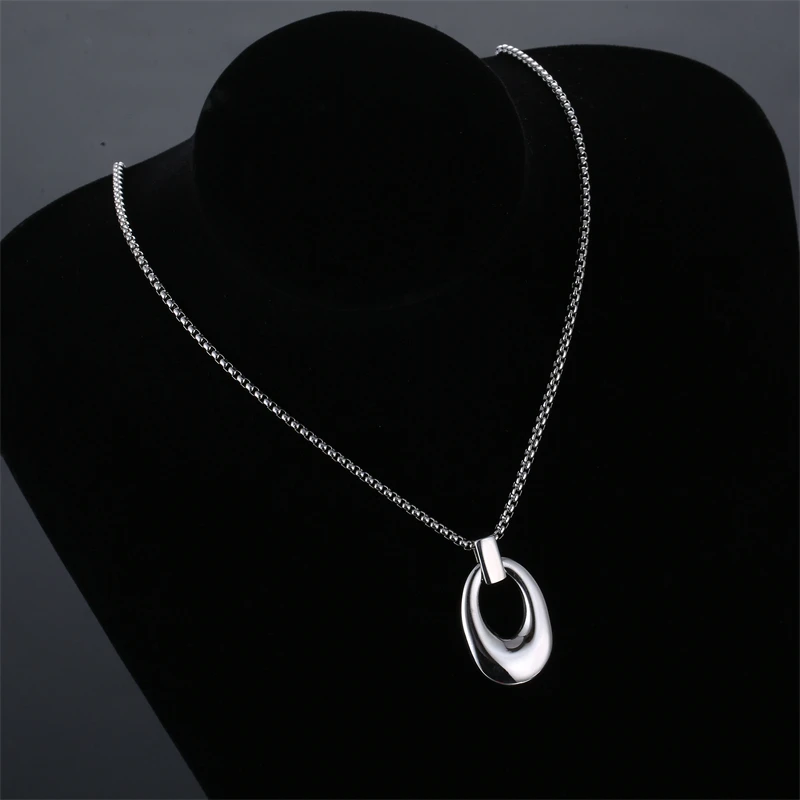 Мужской кулон OPJ модное простое геометрическое ожерелье в форме яйца из