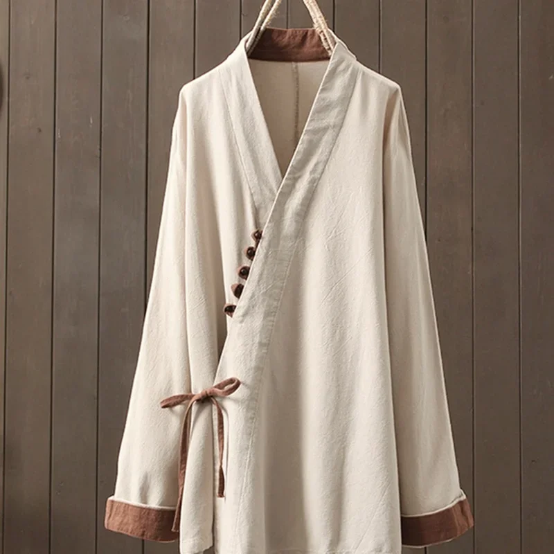 Традиционная китайская одежда белый топ-Ципао женская 2020 костюм Тан блузка