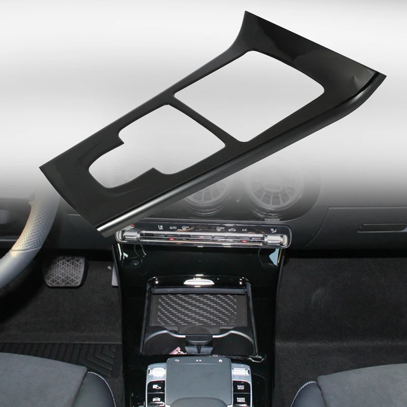 Глянцевая черная защитная рамка для центральной панели автомобиля Mercedes W177 CLA C118