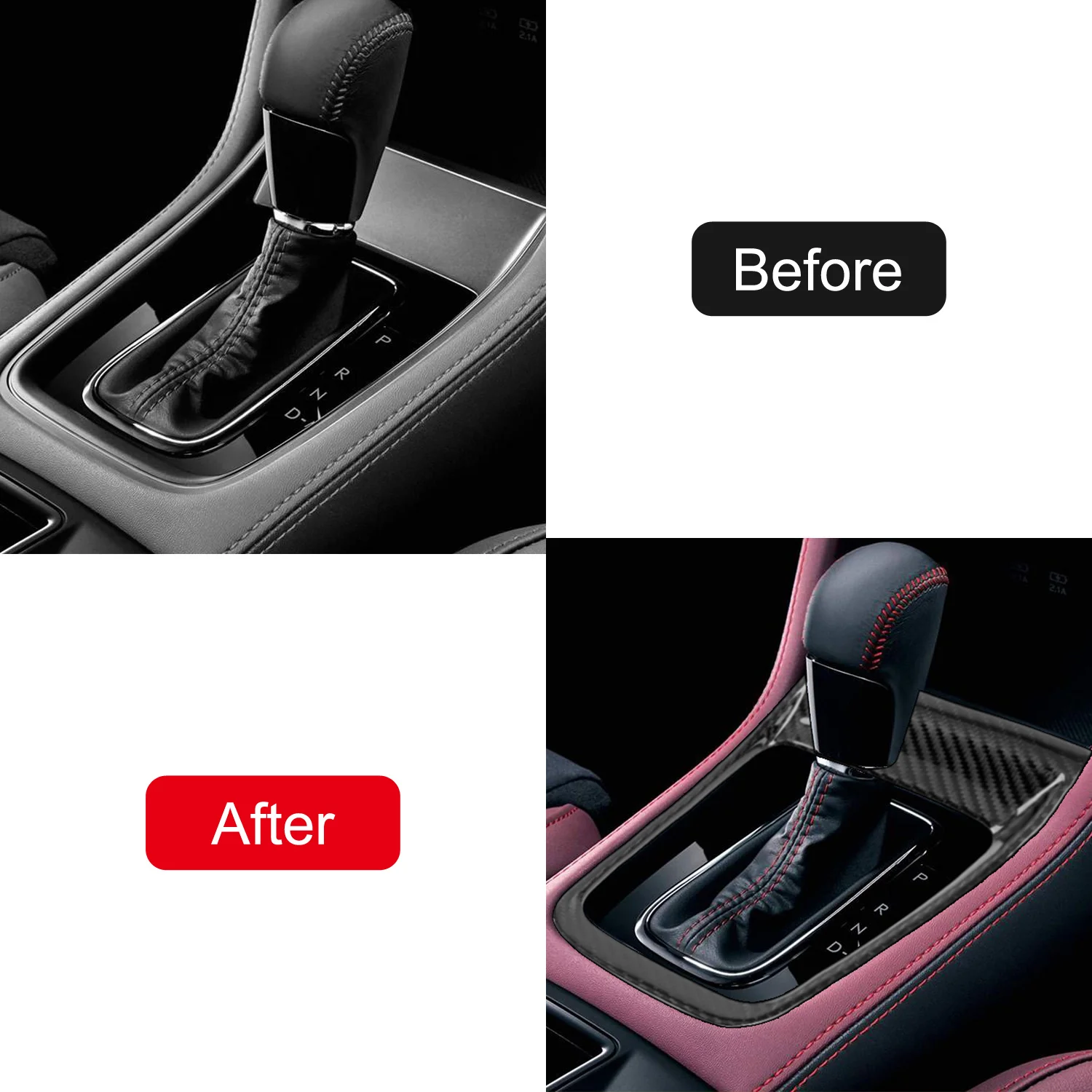 Фото Для Subaru WRX STi 2014-2021 настоящий карбоновый автоматический механизм переключения передач, панель, декоративная крышка, накладка, автомобильные аксессуары, 1 шт. №3