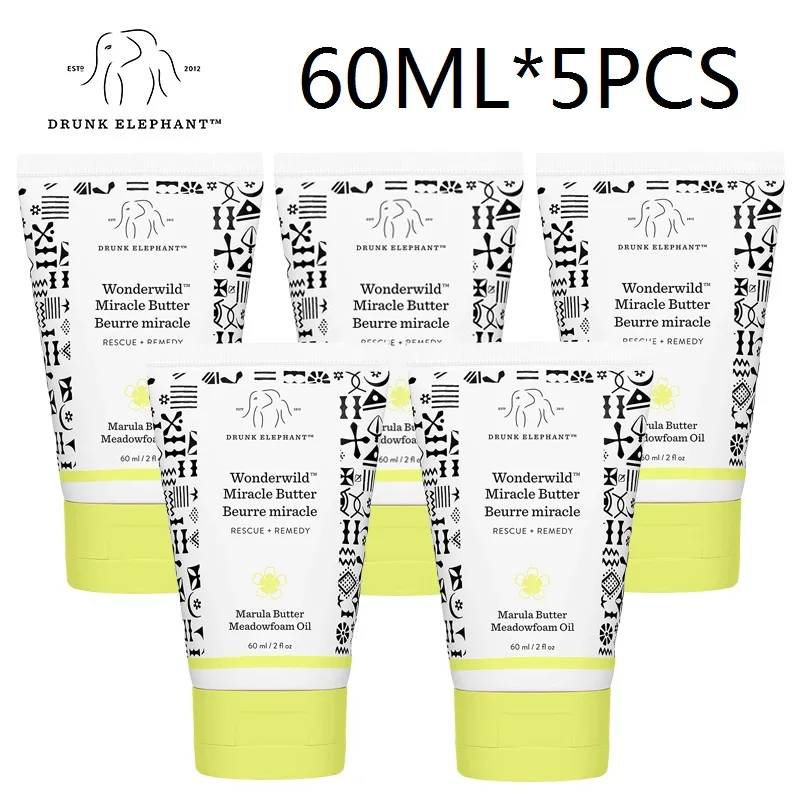 5PCS / Drunk Elephant Wonderwild Miracle Butter Face and Body Salve - Nourishing Dry Skin Sunburn Healing Cream 60ml SkinCare