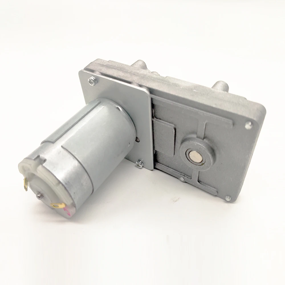 Редуктор двигателя червячной передачи постоянного тока 12 В 24 В, редуктор постоянного тока с высоким крутящим моментом, Электрический редуктор с обратным самоблокировкой для автоматического оборудования 45-180 об/мин