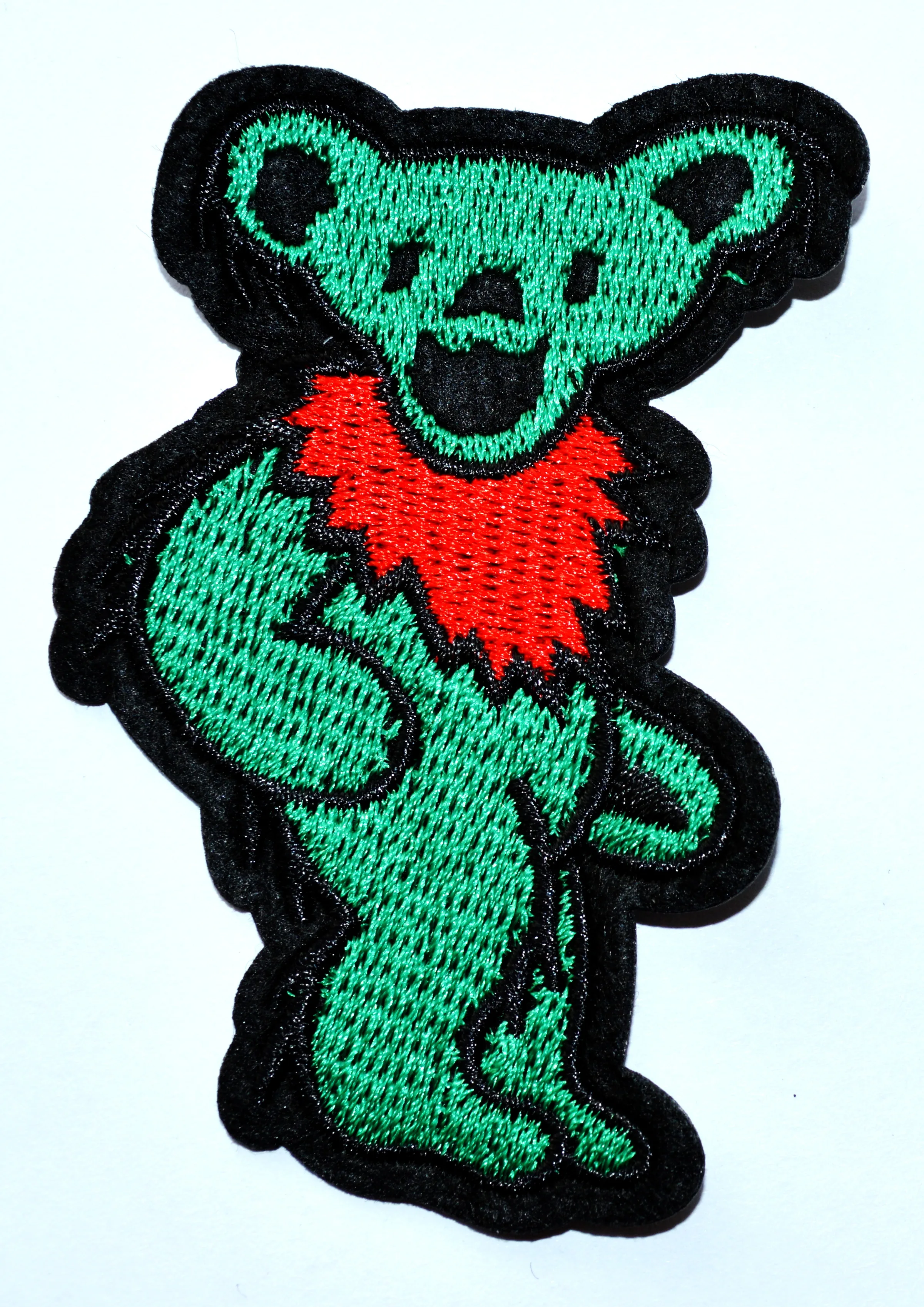 

30x Green GRATEFUL DEAD DANCING BEAR Cute Exquisite - Embroidered Iron On Patch