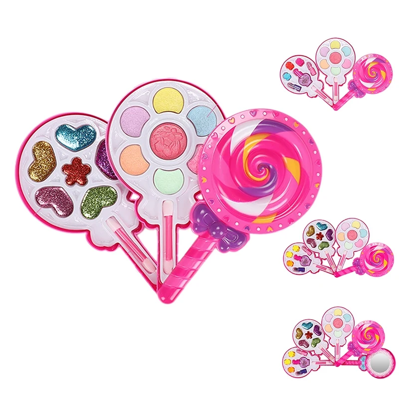 

Fashion Girl Washable Makeup Toy Lollipop Makeup Toy Girl Gift Box Child Makeup Set Girl Safe Baby Cosmetics Beauty