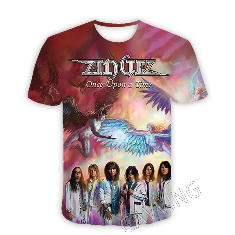 Повседневные футболки с 3D принтом Angel Band Стильные топы в стиле хип-хоп модная