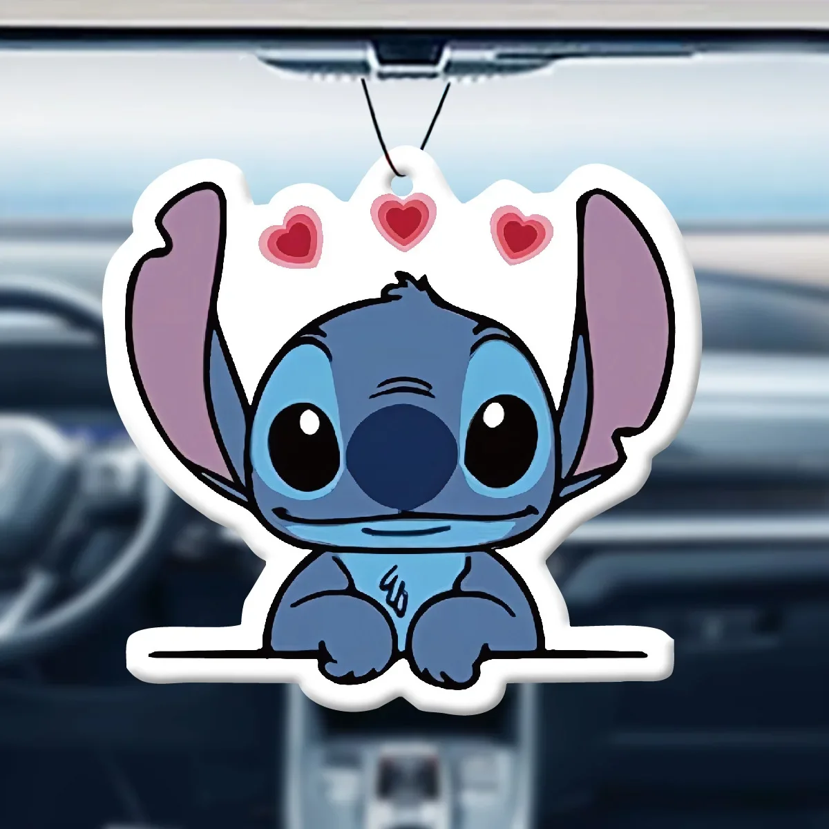 Фото Disney стежок автомобильный освежитель воздуха Подвески мультфильм Милая Ститч украшение для автомобиля ароматерапия таблетки для мужчин №3