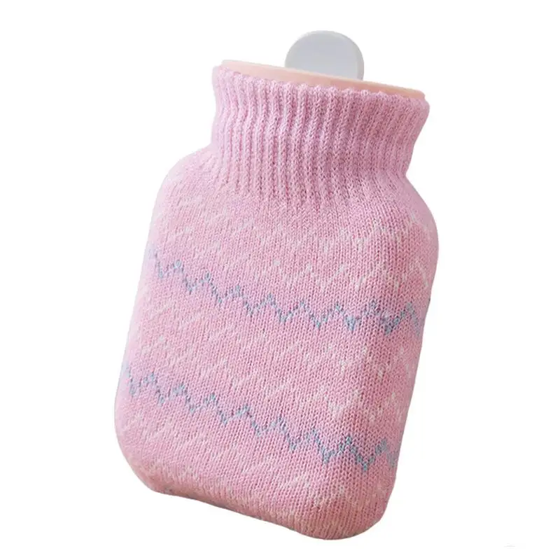 

Warm Water Bag Warm Water Bottle With Soft Knitted Cover Hand & Feet Warmer For Kids 300ml Silicone Bottle For Menstrual Cramps