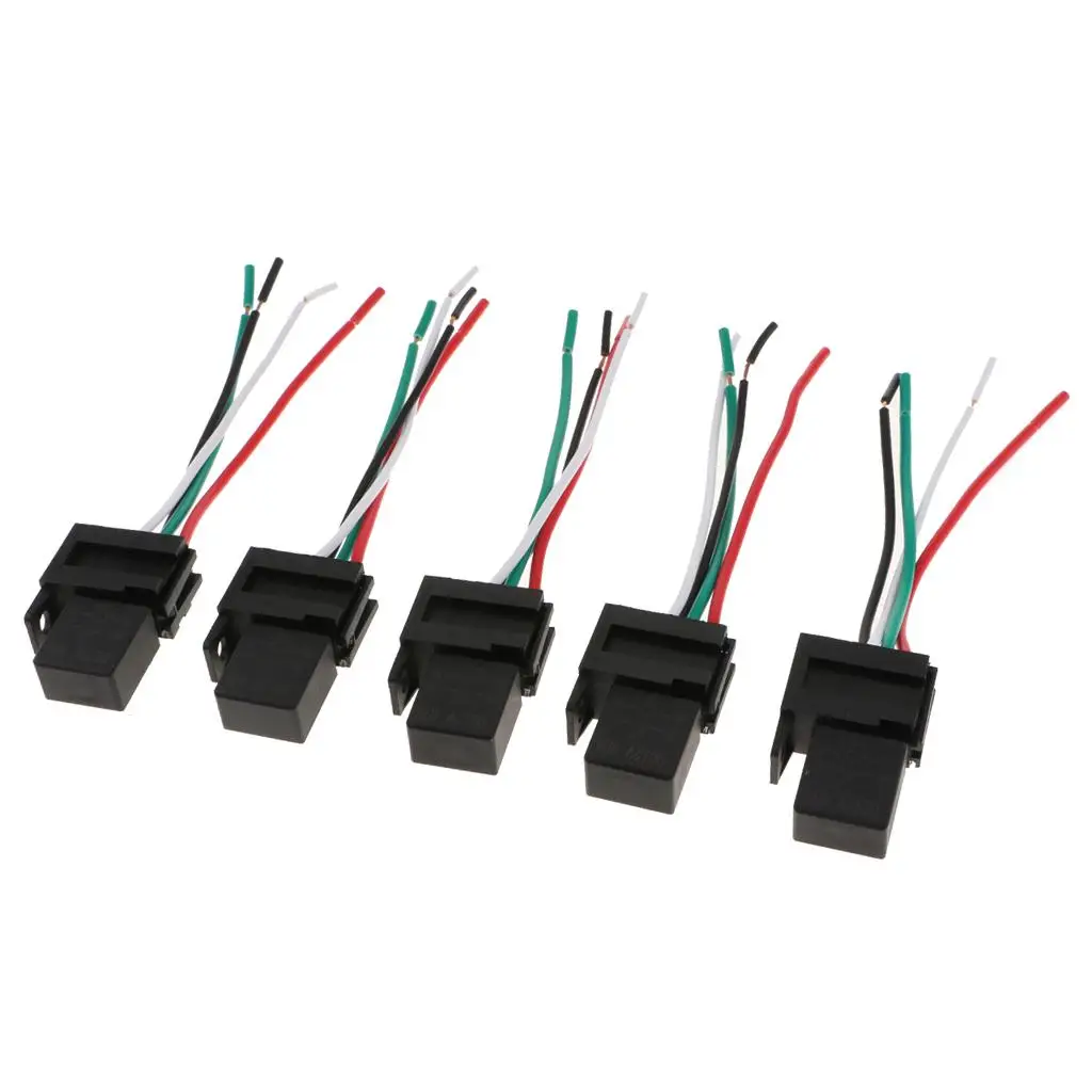 

5 Pieces 12V 40A 4Pin 4 Wire Relays For Car Pump Light