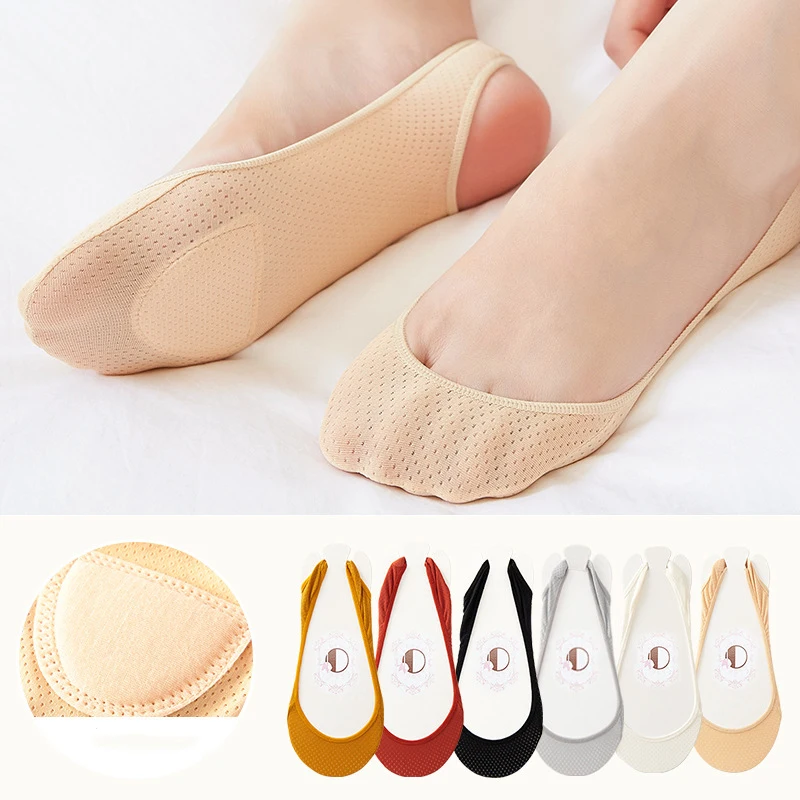 

Летние носки-полуноски из вискозы с губчатым наполнителем, тапочки, женские короткие невидимые носки до щиколотки с прострочкой и глубоким вырезом, чулки для женщин на высоком каблуке