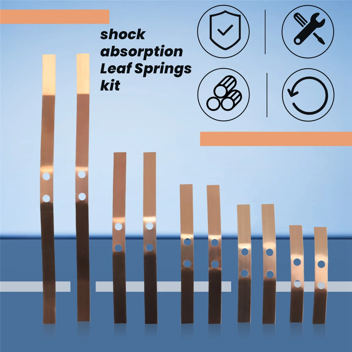 2 пары стальных амортизирующих листовых пружин подвески для WPL B14 B24 B16 B36 1/16 RC