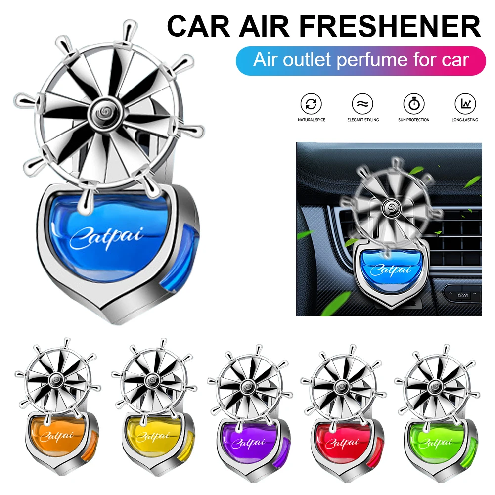 

Car Air Freshener Boat Steering Wheel Air Vent Aroma Diffuser Spinning Wheel Fragrance Air Outlet Clip Car Perfume Accessories
