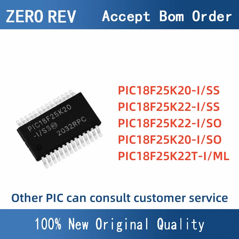 

PIC18F25K20-I/SS PIC18F25K22-I/SS PIC18F25K22-I/SO PIC18F25K20-I/SO PIC18F25K22T-I/ML SSOP/QFN 8-bit MCU Microcontrollers