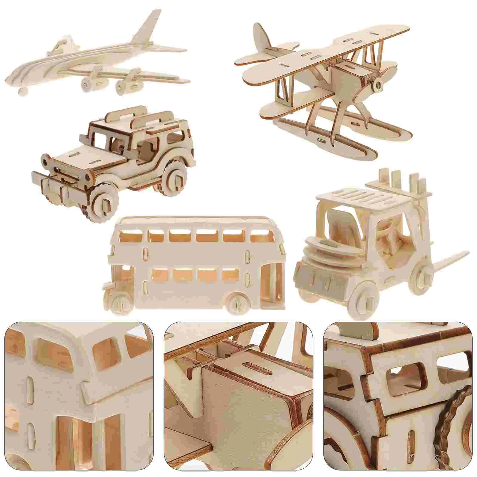 

5pcs Favors Sturdy Block Puzzles For Toddlers Wooden Puzzle Puzzle Board Wooden Puzzles For Kids Toddler Wooden Puzzles