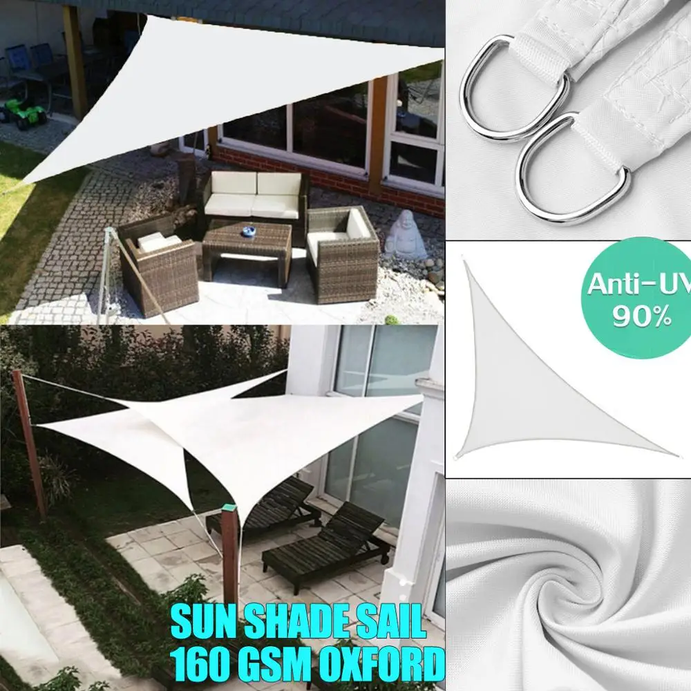 

Waterproof Sun Shelter Triangle Sunshade Protection Outdoor Canopy Garden Patio Pool Shade Sail Awning Camping Shade Cloth Large