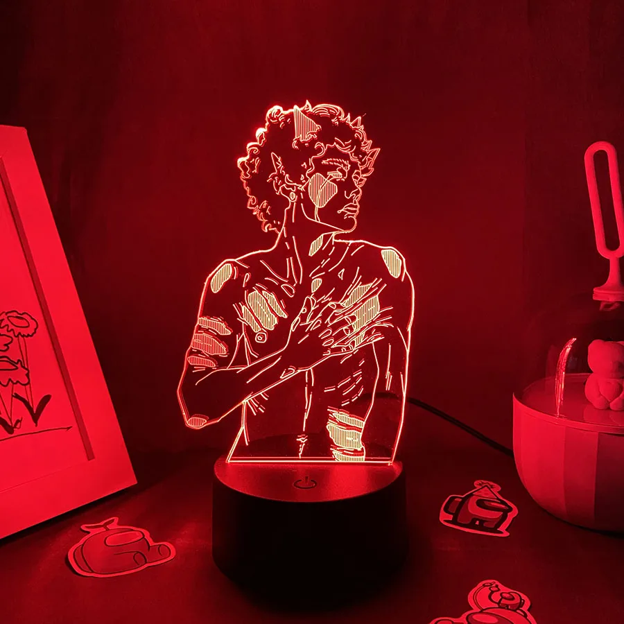 

3D Светодиодная аниме-фигурка, неоновые ночники, креативный подарок на день рождения для друга, Лавовая Лампа, украшение для спальни, манга, иллюзия