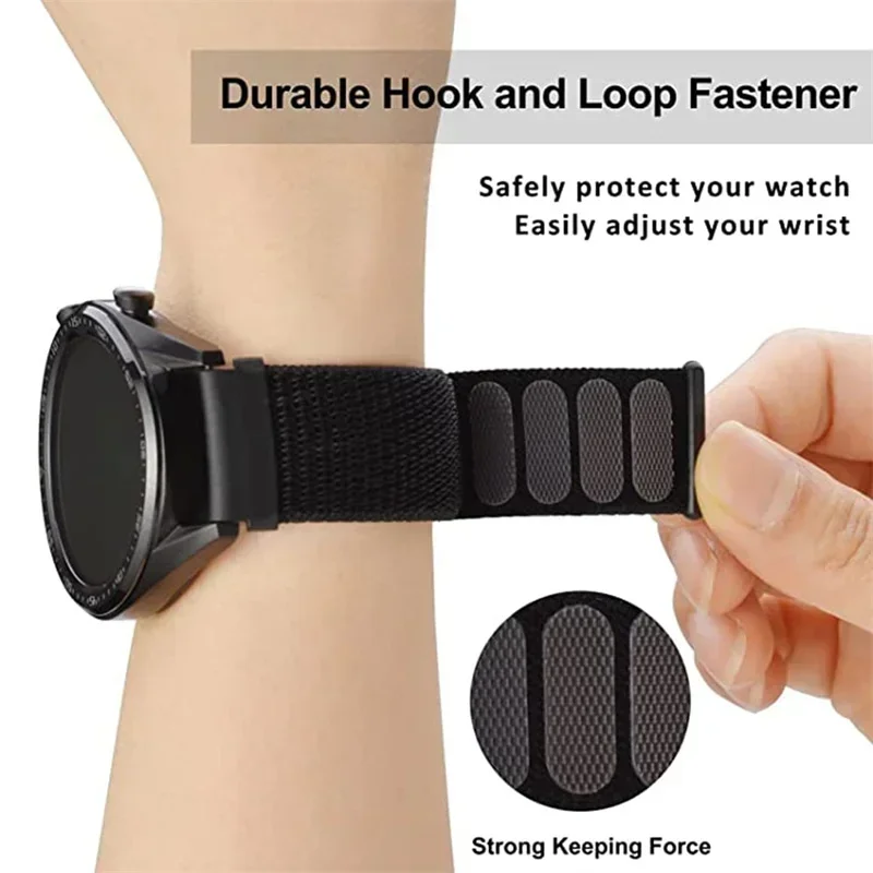 Нейлоновый ремешок-петля для Amazfit GTS 4/2/3pro/2e/GTS2 Mini/GTR 4 42 мм/47 мм/GTR2/2e/stratos