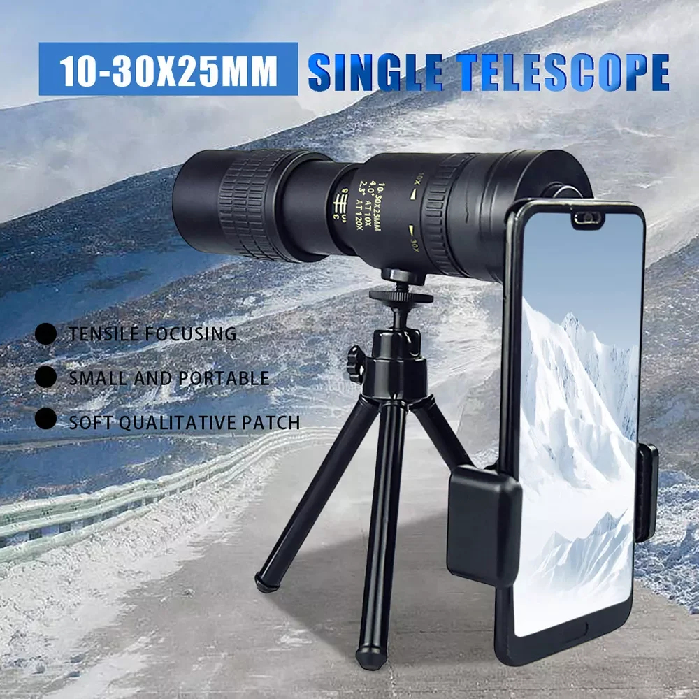 

HD Monocular Telescope Upgraded Tripod Hand Strap - High Power Monocular With Clear Low Light Vision For Star Watching Hunting