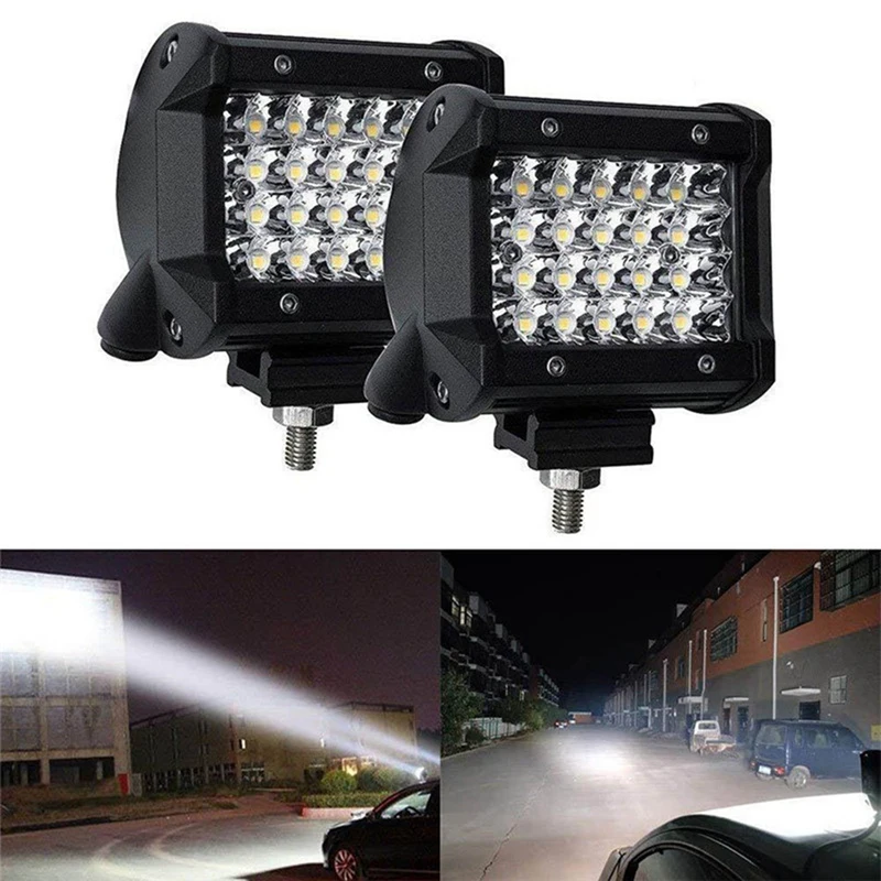 

LED Bar Offroad Spot Flood Combo For Truck Car SUV Boat Motor Forklift Light Bar/Work Light 4 Inch LED Headlights 72W