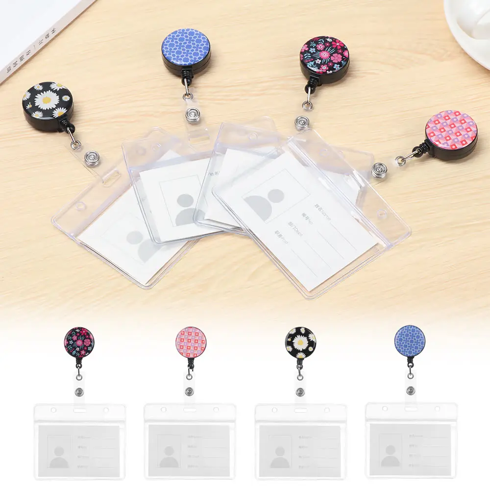 

Women Men Lovely Office School Adjustable Name Badge Holder Retractable Card Holder ID Business Case Bank Credit Card