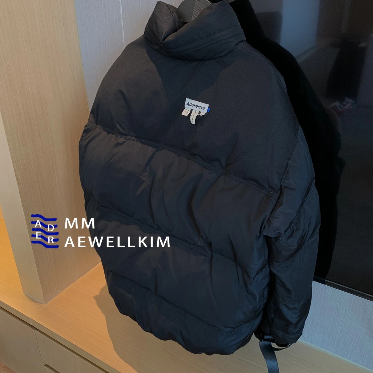 ADER ERROR down jacket splicing design niche white down male and female couples loose oversized warm down jacket unisex