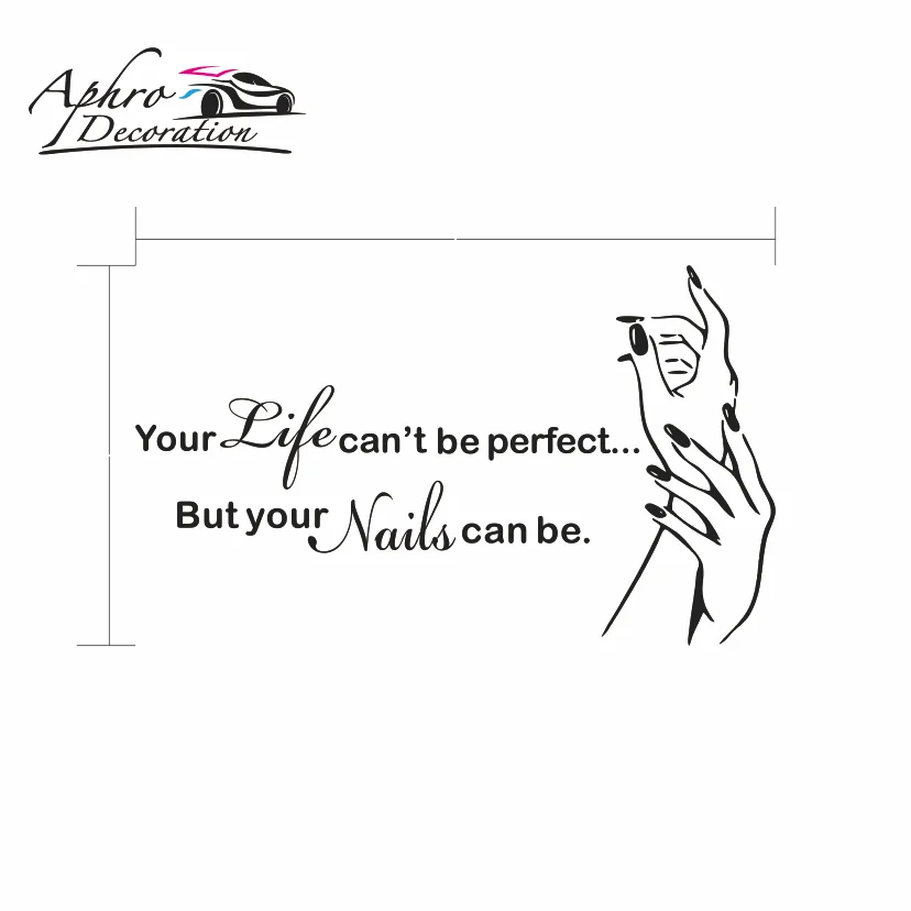 Красота ногтей салон маникюр цитаты стикер стены искусство съемный домашний