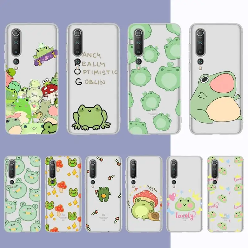 

Cute Cartoon Frog Phone Case for Samsung S20 S10 lite S21 plus for Redmi Note8 9pro for Huawei P20 Clear Case