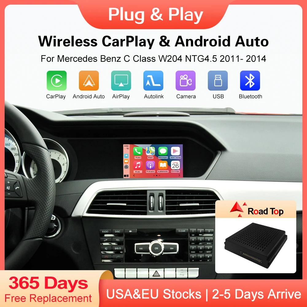 

Беспроводной модуль Apple Carplay Becker для Mercedes Benz Class C W204 C204 S204 NTG 4.5 Поддержка Android автоматическое зеркальное навигация