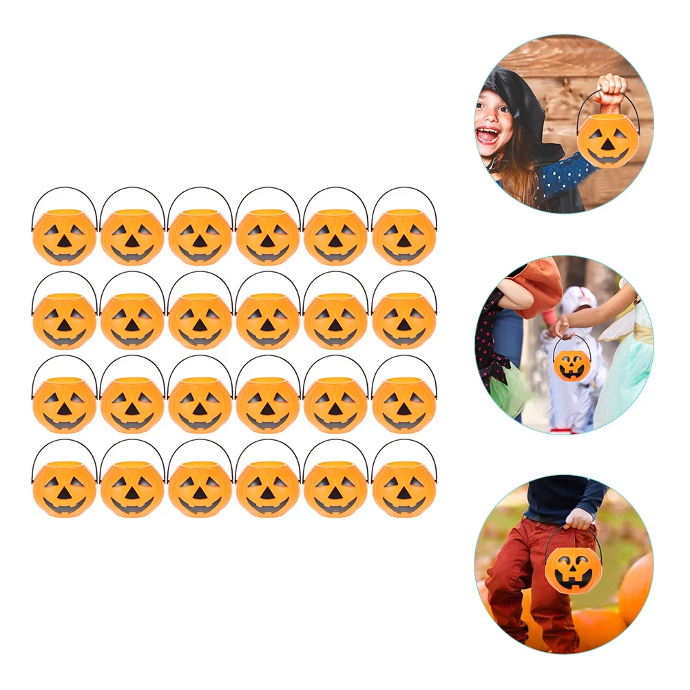 

Pumpkin Bucket Candy Buckets Treat Pail Holdertrick Or Jack Lanternholders Figure Miniaturekids Giftice Bowl Basket Baskets
