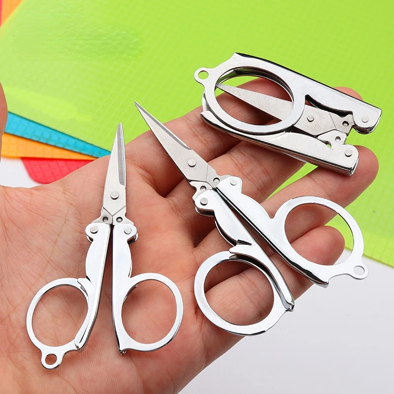 

Folding Scissors Pocket Travel Small Crafts Sharp Blade Emergency Mini Foldable Travel Embroidery Scissor Thread Tailor Scissors