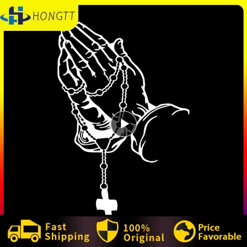 

1~5PCS Colorful Car Prayer Gesture Laser Sticker God Jesus Christ Fashion Auto Body Styling Decoration Stickers Rear Windshield