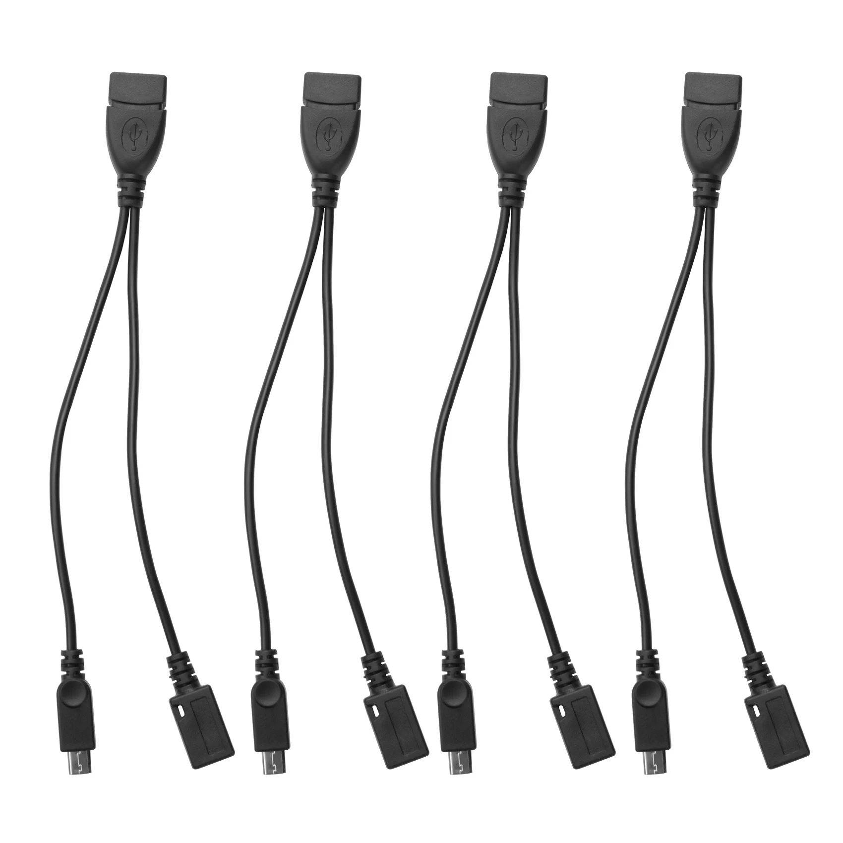 

4 шт./упаковка, адаптер для кабеля Mini OTG, адаптер 2 в 1 с микро-USB на USB (кабель OTG + кабель питания) для потоковых палочек и т. д.